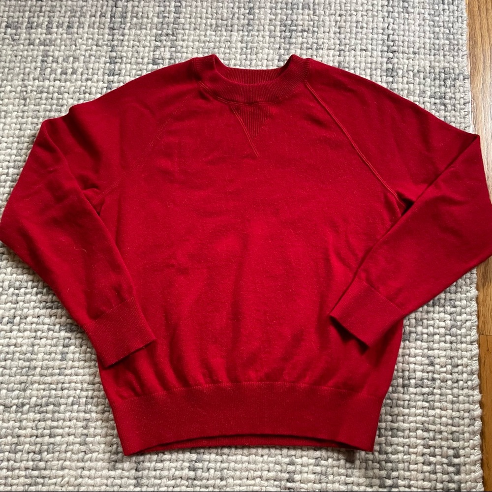 Everlane Red Cashmere Crew Neck Sweater